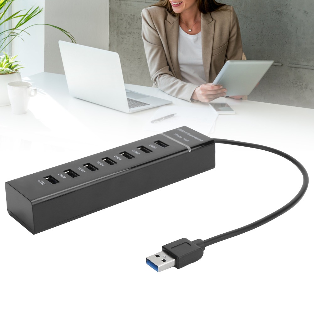 Usb Hub 7 Port - Hub USB 3.0 Durável com Indicador