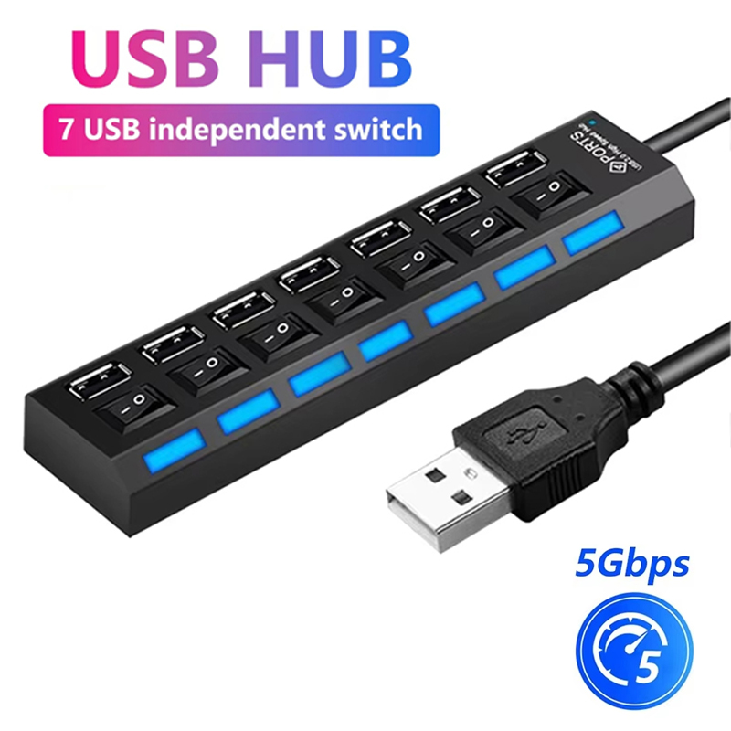 Usb Hub 7 Port - Hub USB 2.0 de 7 portas