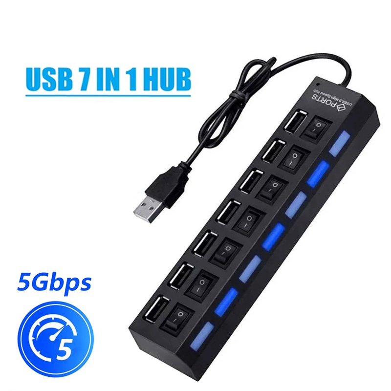 Usb Hub 7 Port - Hub USB 2.0 de Alta Velocidade