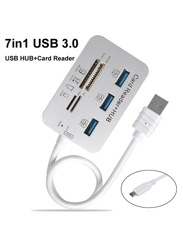 Hub USB Tipo C 3.0 7 em 1 com  - Usb Hub 7 Port avaliação e preço