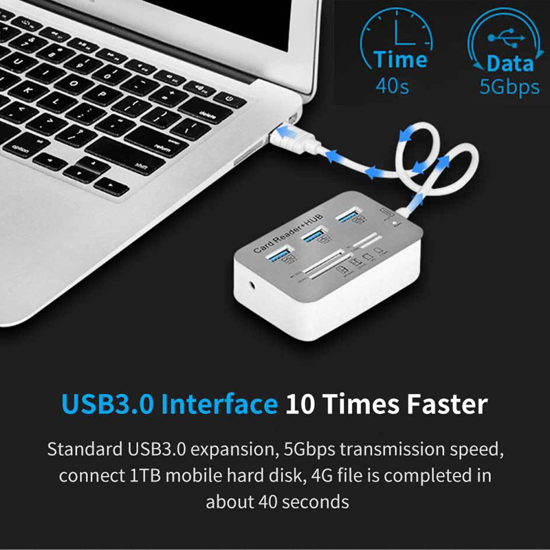 Hub USB Tipo C 3.0 7 em 1 com  - Usb Hub 7 Port avaliação e preço