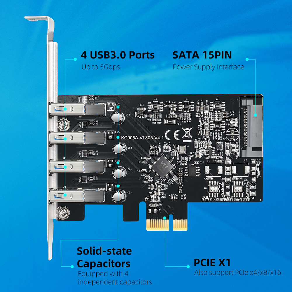 Placa de Expansão USB 3.0 PCI- - Usb Hub 7 Port avaliação e preço