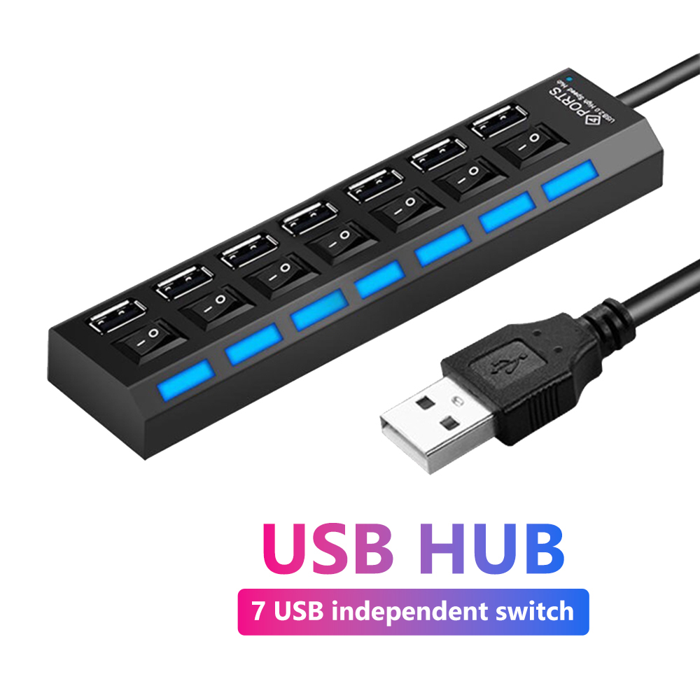 USB 2.0 Hub Multi USB Splitter - Usb Hub 7 Port avaliação e preço