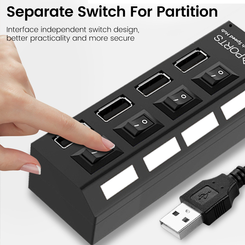 USB 2.0 Hub Multi USB Splitter - Usb Hub 7 Port avaliação e preço