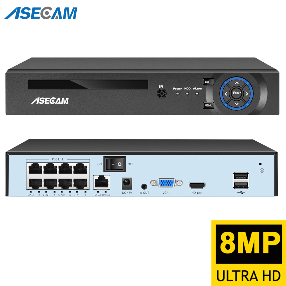 ASECAM 8MP 4K POE NVR Gravador - Usb Hub 7 Port avaliação e preço