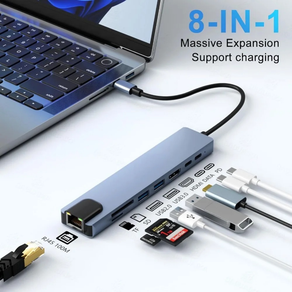 Hub USB C 8/7 em 1 Adaptador D - Usb Hub 7 Port avaliação e preço