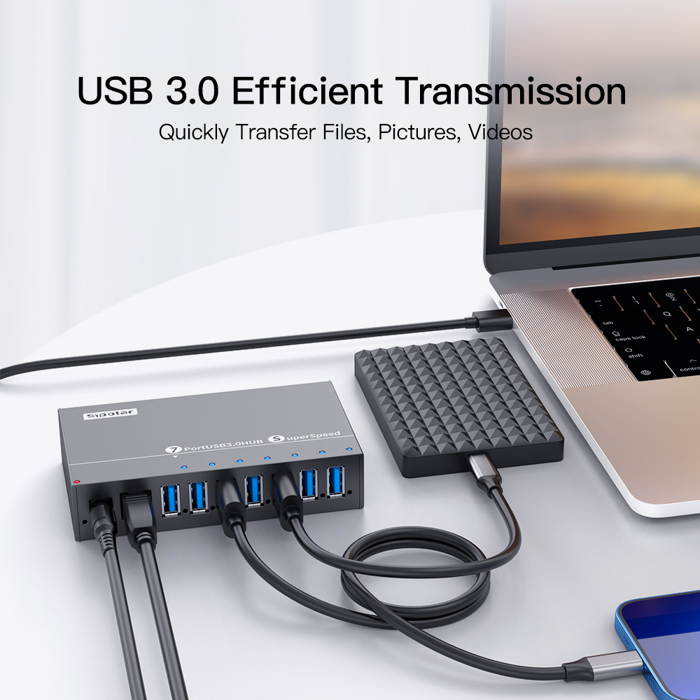 Hub Industrial Metálico A173 c - Usb Hub 7 Port avaliação e preço