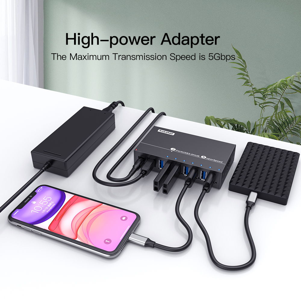 Hub Industrial Metálico A173 c - Usb Hub 7 Port avaliação e preço
